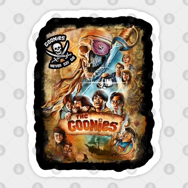 The Goonies Painting Sticker by SAN ART STUDIO 